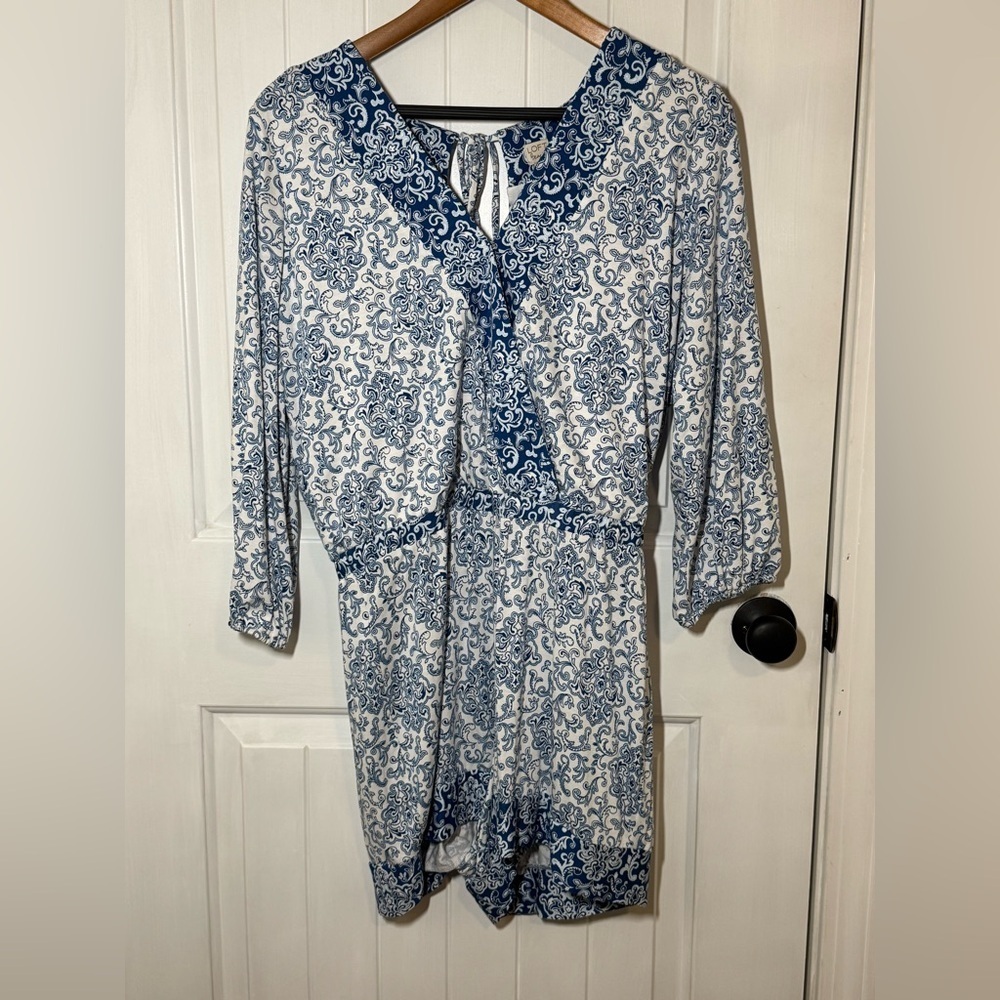 Loft Beach Blue Paisley Romper - Picture 2 of 8